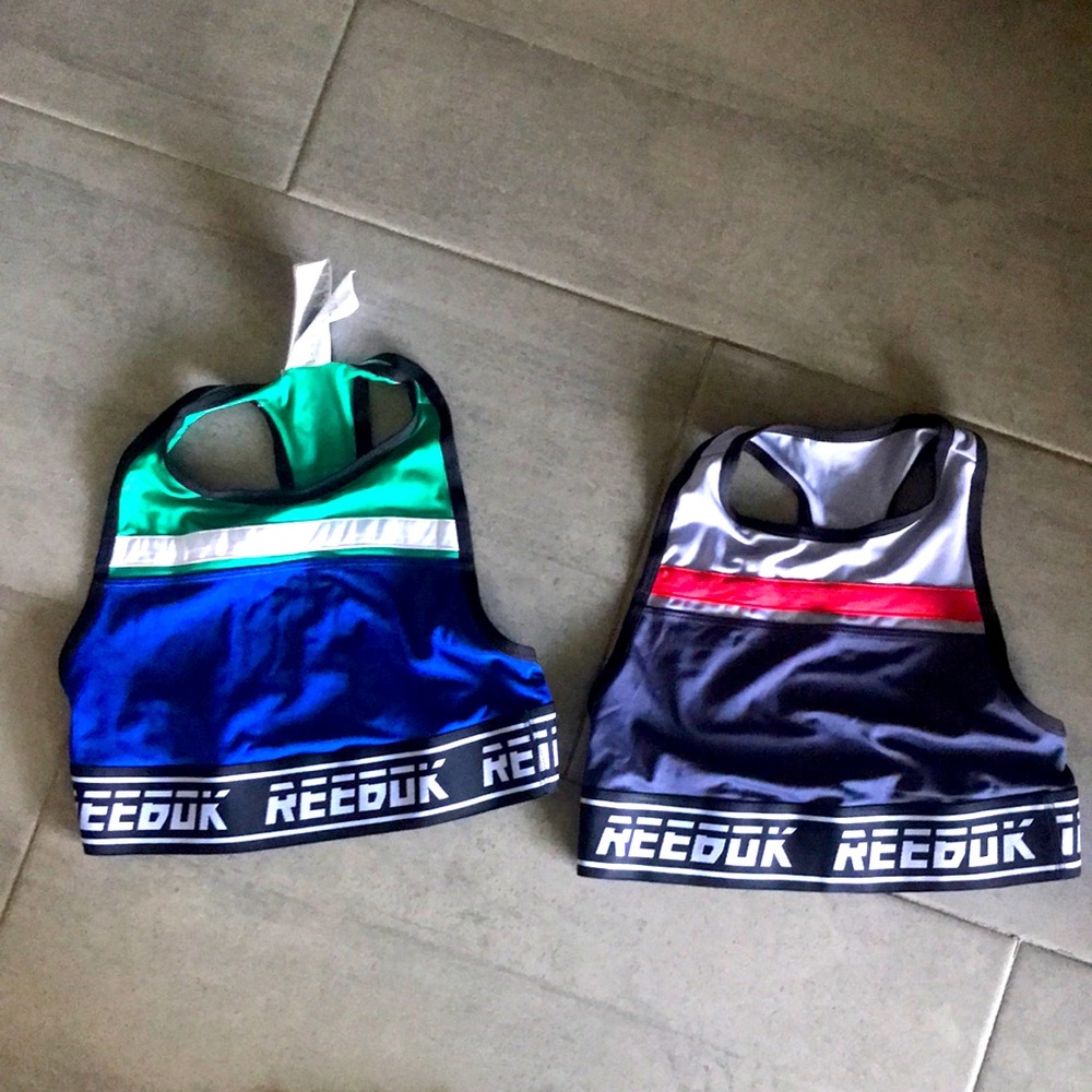 Two Reebok sports bras